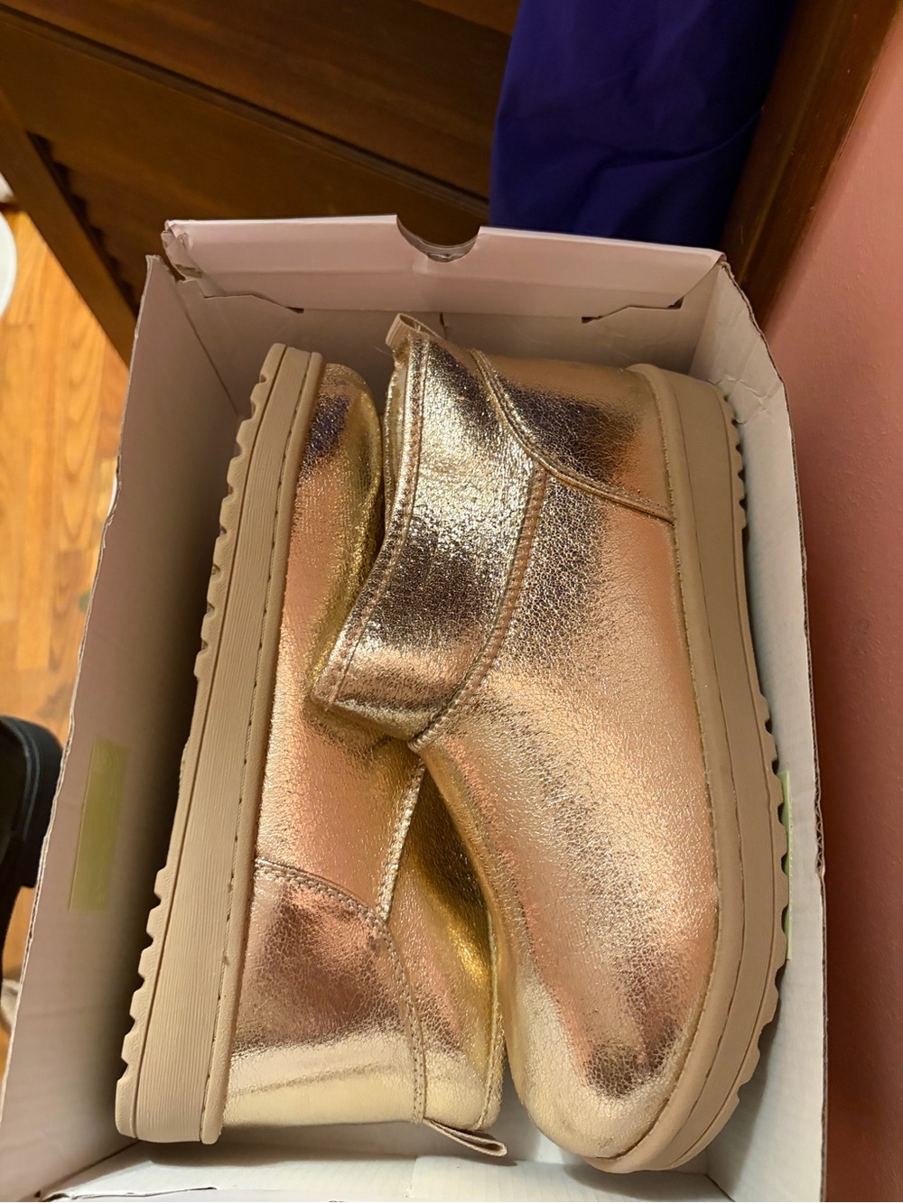 Sonoma Metallic Gold Kids Ankle Boots